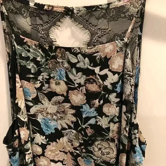 NWT! Kensie Floral Lace Inset Dress L - Picture 4 of 5